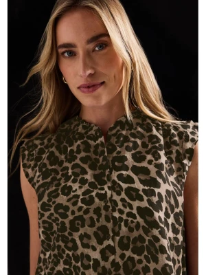 Street One Bluzka w kolorze beżowo-czarnym rozmiar: 36