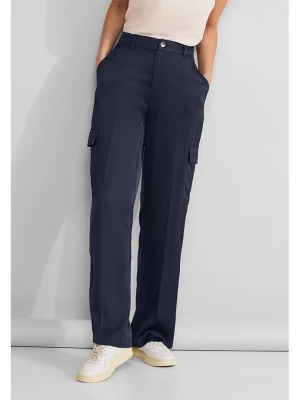 Street One Bojówki "Satin" w kolorze granatowym rozmiar: 44/L30