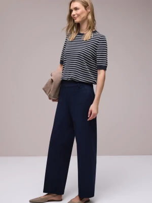 Street One Damska koszulka z dzianiny Kobiety Bawełna niebieski,