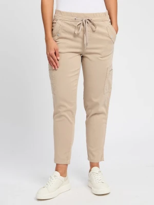 Street One Damskie spodnie cargo - Bonny Kobiety Lyocell szary jednolity,