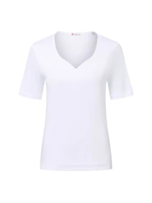 Street One Koszulka damska Kobiety Bawełna biały jednolity,