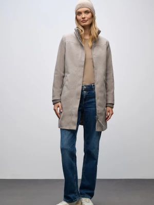 Street One Krótki płaszcz damski Kobiety beżowy marmurkowy,