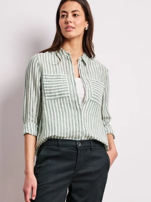 Street One Lniana bluzka damska Kobiety len (100%) zielony,