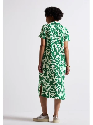 Street One Lniana sukienka w kolorze zielono-białym rozmiar: 34