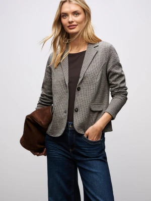 Street One Marynarka damska w kratę Kobiety brązowy|szary|beżowy w kratkę,