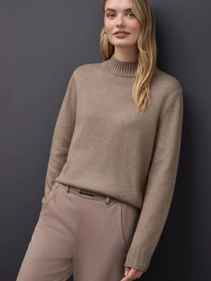 Street One Sweter damski z dzianiny Kobiety brązowy marmurkowy,