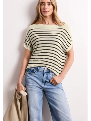 Street One Sweter w kolorze beżowo-ciemnobrązowym rozmiar: 42