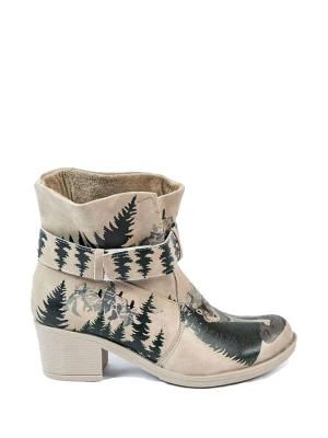 Streetfly Botki w kolorze beżowym ze wzorem rozmiar: 39