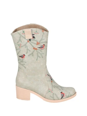 Streetfly Kozaki w kolorze niebieskozielonym ze wzorem rozmiar: 40