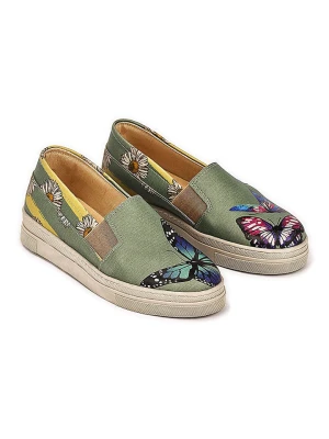 Streetfly Skórzane slippersy w kolorze khaki rozmiar: 40