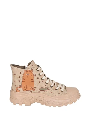 Streetfly Sneakersy w kolorze beżowym ze wzorem rozmiar: 37