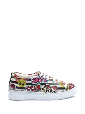 Streetfly Sneakersy w kolorze biało-czarnym ze wzorem rozmiar: 40