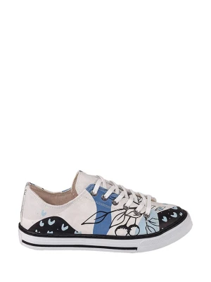 Streetfly Sneakersy w kolorze kremowo-niebieskim ze wzorem rozmiar: 39