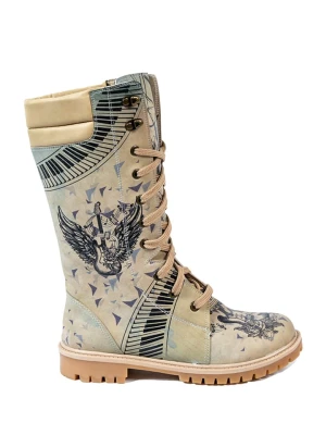 Streetfly Trapery w kolorze beżowym ze wzorem rozmiar: 41