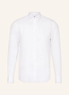 Strellson Koszula Z Lnu Ceasar Regular Fit weiss