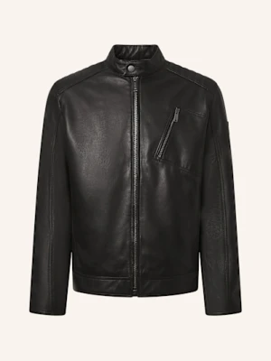 Strellson Kurtka Skórzana schwarz