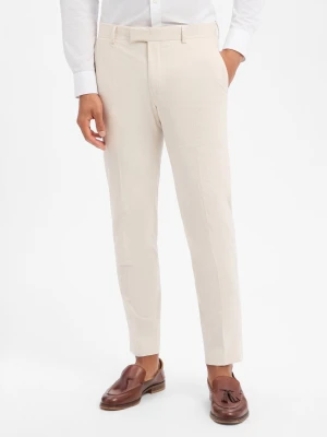 Strellson Męskie spodnie modułowe - Melwin Mężczyźni beżowy jednolity,