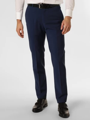 Strellson Męskie spodnie od garnituru modułowego Mężczyźni Slim Fit niebieski wypukły wzór tkaniny,