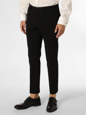Strellson Męskie spodnie od garnituru modułowego Mężczyźni Super Slim Fit Sztuczne włókno czarny jednolity,