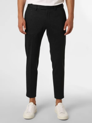 Strellson Męskie spodnie od garnituru modułowego Mężczyźni Super Slim Fit Sztuczne włókno czarny wypukły wzór tkaniny,