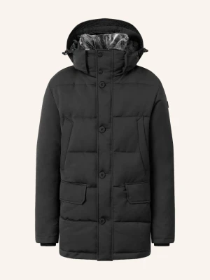 Strellson Parka Piazza Z Odpinanym Sztucznym Futrem schwarz CZARNY