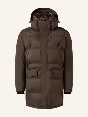 Strellson Płaszcz Pikowany Ambience Z Odpinanym Kapturem gruen