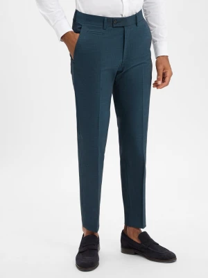 Strellson Spodnie - Maury Mężczyźni Slim Fit Sztuczne włókno niebieski|zielony marmurkowy,