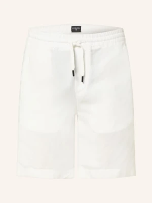 Strellson Szorty Kaji Relaxed Fit Z Lnem weiss