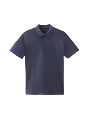 Stretch Cotton Polo Navy Woolrich