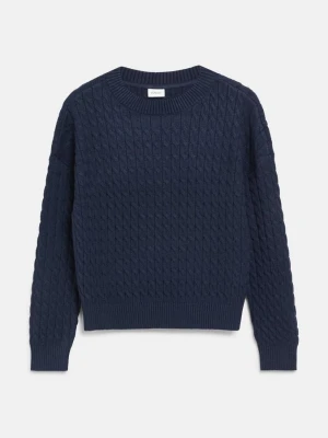 Strickpullover mit Zopfmuster im Loose Fit s.Oliver niebieski