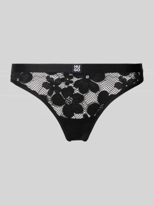 String w koronkowym wyglądzie model 'BLOOM LACE THONG' HUGO
