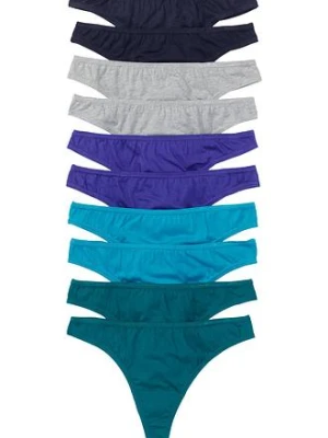 Stringi (10 par) BonPrix niebieski