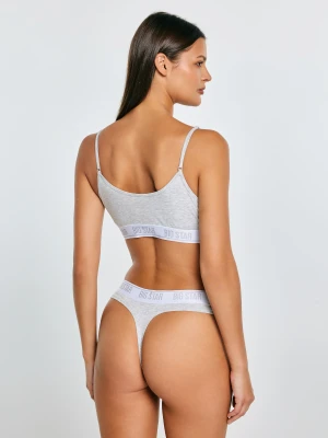 Stringi damskie bawełniane szare Clarice 901 BIG STAR