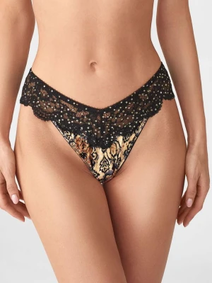 Stringi damskie z koronkowo cekinowym wykończeniem Moonlight Poupee Marilyn