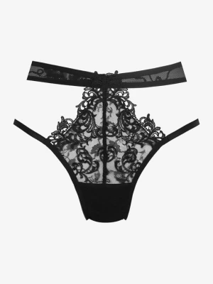 Stringi damskie z wycięciami i haftem - Comme si comme ca POUPEE