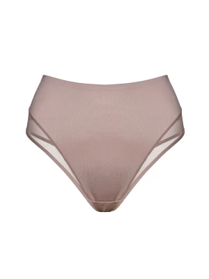 Stringi SEDUCE taupe z klejonymi brzegami Esotiq brązowy
