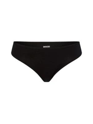 Snocks Stringi w 2-paku Kobiety Bawełna czarny jednolity,