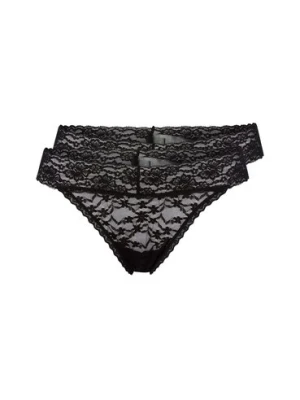 Snocks Stringi w 2-paku Kobiety czarny jednolity,