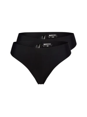 Snocks Stringi w 2-paku Kobiety czarny jednolity,