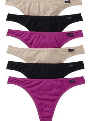 Stringi z bawełny organicznej, 6 par bonprix