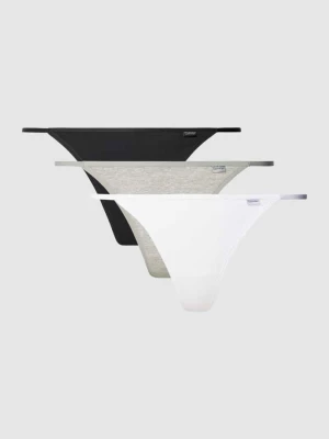 Stringi z detalem z logo w zestawie 3 szt. model ‘ATHLETIC’ Calvin Klein Underwear