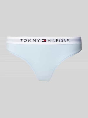 Stringi z elastycznym pasem i detalem z logo Tommy Hilfiger