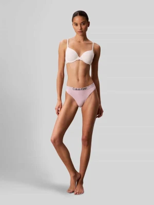 Stringi z elastycznym pasem z logo Calvin Klein Różowy