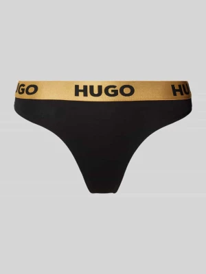 Stringi z elastycznym pasem z logo HUGO