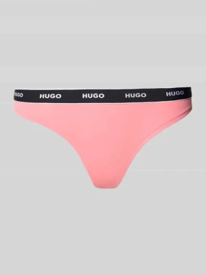 Stringi z elastycznym pasem z logo HUGO