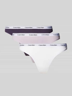 Stringi z elastycznym pasem z logo w zestawie 3 szt. model ‘MODERN’ Calvin Klein Underwear