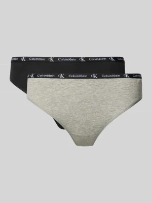 Stringi z elastycznym paskiem z logo model ‘THONG’ Calvin Klein Underwear