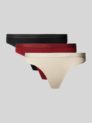 Stringi z elastycznym paskiem z logo w zestawie 3 szt. Calvin Klein Underwear