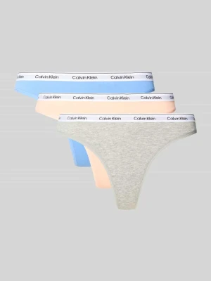 Stringi z elastycznym paskiem z logo w zestawie 3 szt. Calvin Klein Underwear