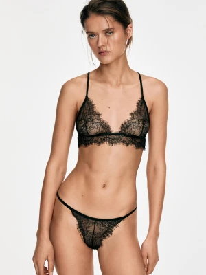 Stringi Z Falbankami - Czarny - Massimo Dutti - Female